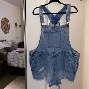 Plus size Overall Shorts